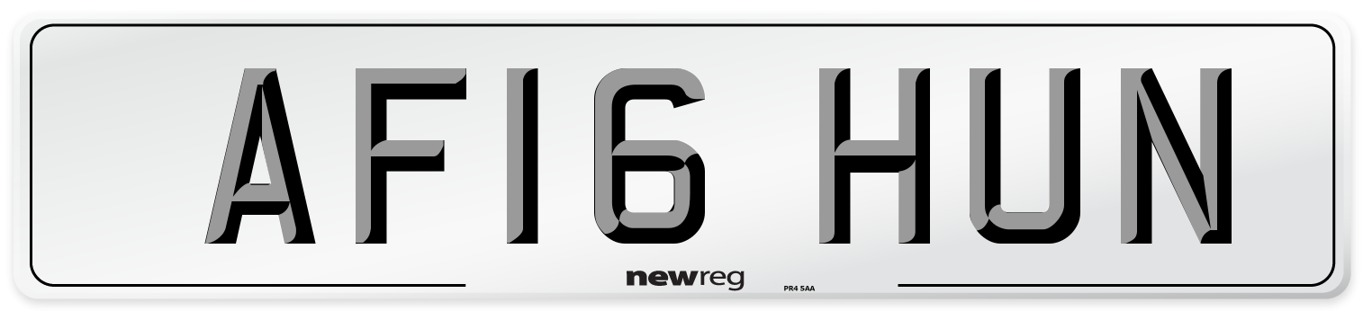 AF16 HUN Number Plate from New Reg